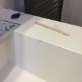Repairing a plastic shower tray with polyester or epoxy