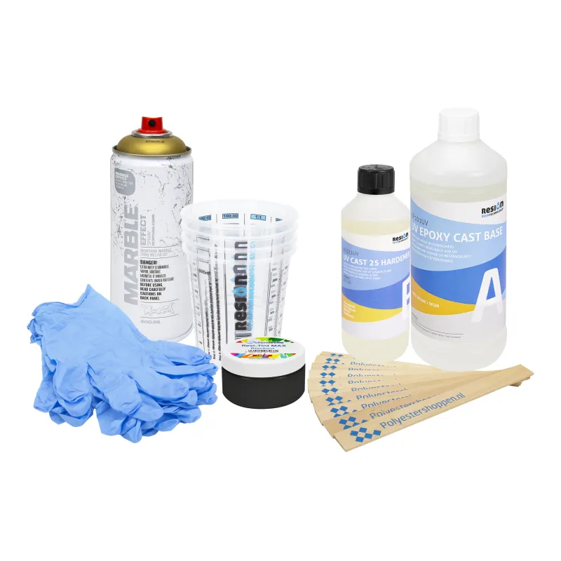 Epoxy Marmerpakket (zwart)