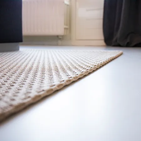 Eindresultaat PU Gietvloer in slaapkamer (close-up)