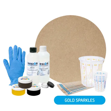 Epoxy Schilderijpakket - Gold Sparkle