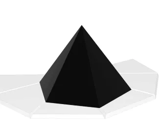 Hexagonale piramide mal (6-hoekig)