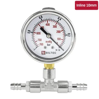 BILTEC Manometer (Inline met 10mm aansluiting)