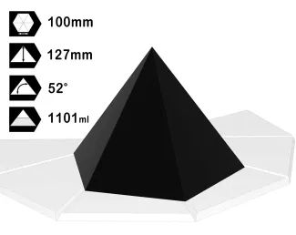 Hexagonale piramide mal 100 mm (6-hoekig)
