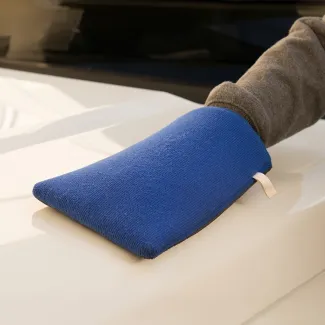 Kleihandschoen (in gebruik)