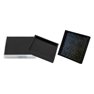 Holografische onderzetter mal vierkant (confetti)